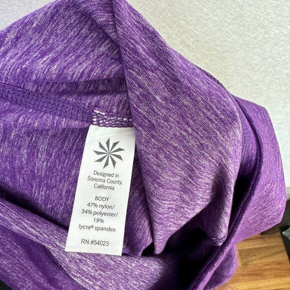 Athleta High Rise Chaturanga Quest Bike Shorts Purple L - Picture 5 of 5